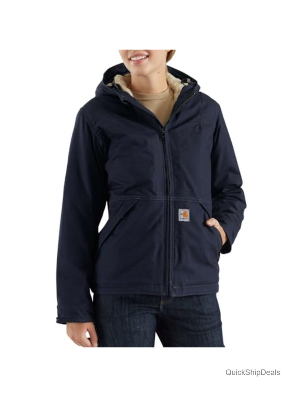 Flame-Resistant Full Swing Quick Duck Sherpa-Lined Work Jacket